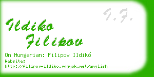 ildiko filipov business card