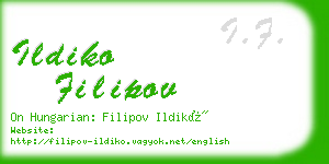 ildiko filipov business card